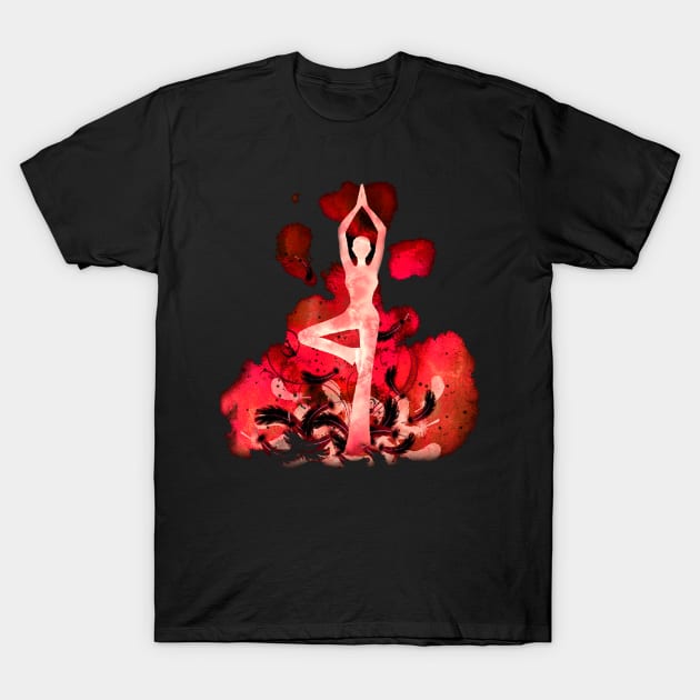 Yoga red inv T-Shirt by Munayki